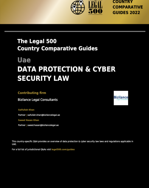 11-b. UAE Data Protection & Cyber Security Law published in the Legal 500